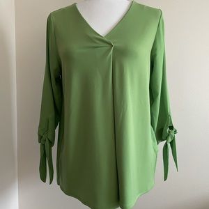 Alfani Green Side-Layered Blouse